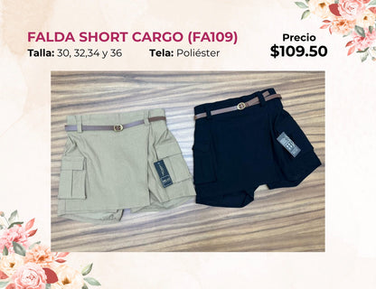 FALDAS SHORT CARGO DE DAMA (FA109)