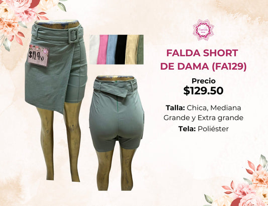FALDA SHORT DE VESTIR PARA DAMA (FA129)
