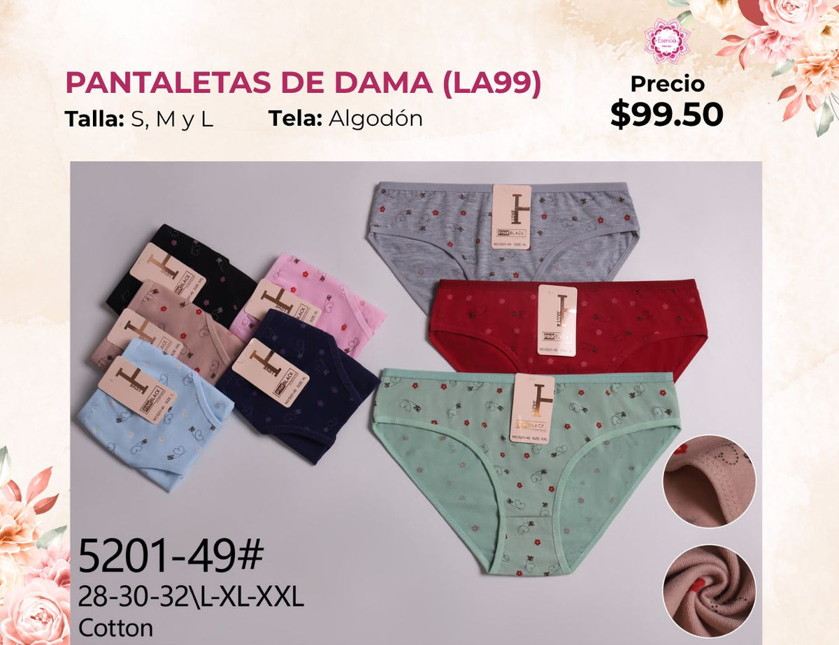 PANTALETAS PARA DAMA (LA99)