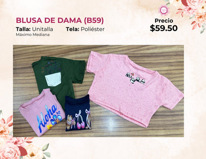 CROP TOPS DE DAMA (B59)