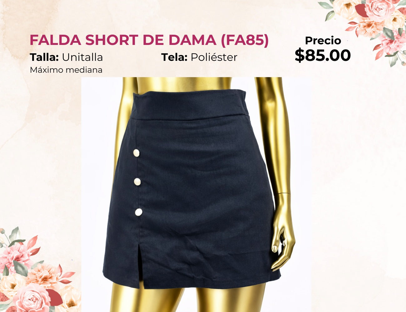 FALDA SHORT DE DAMA (FA85)