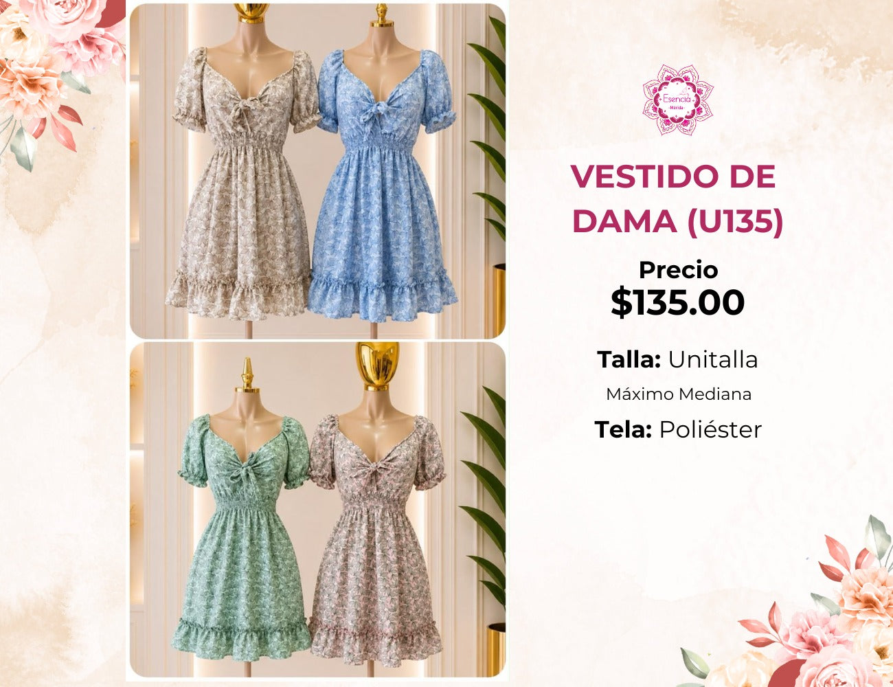 VESTIDO DE DAMA (U135)