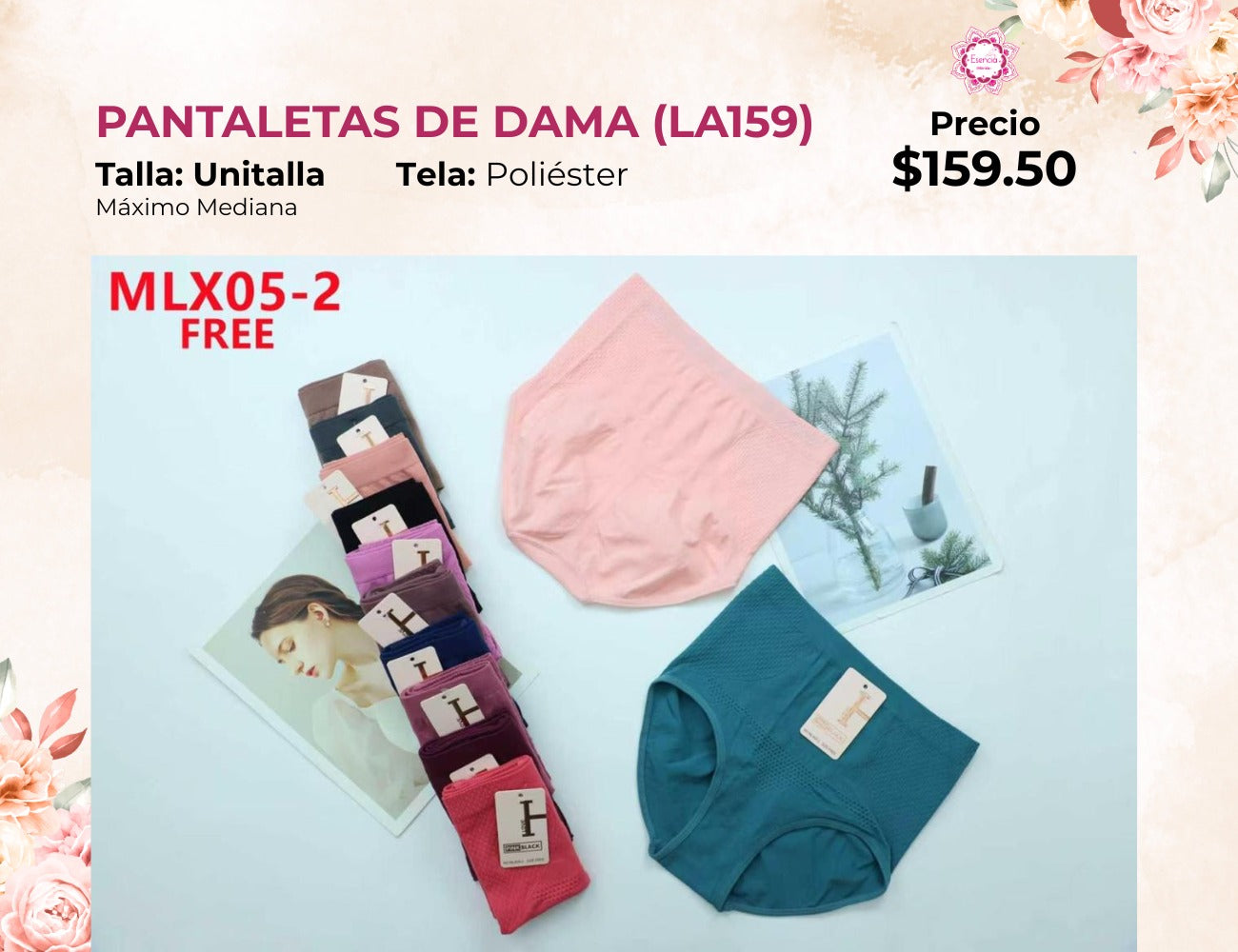 PANTALETAS DE MICROFIBRA PARA DAMA (LA159)