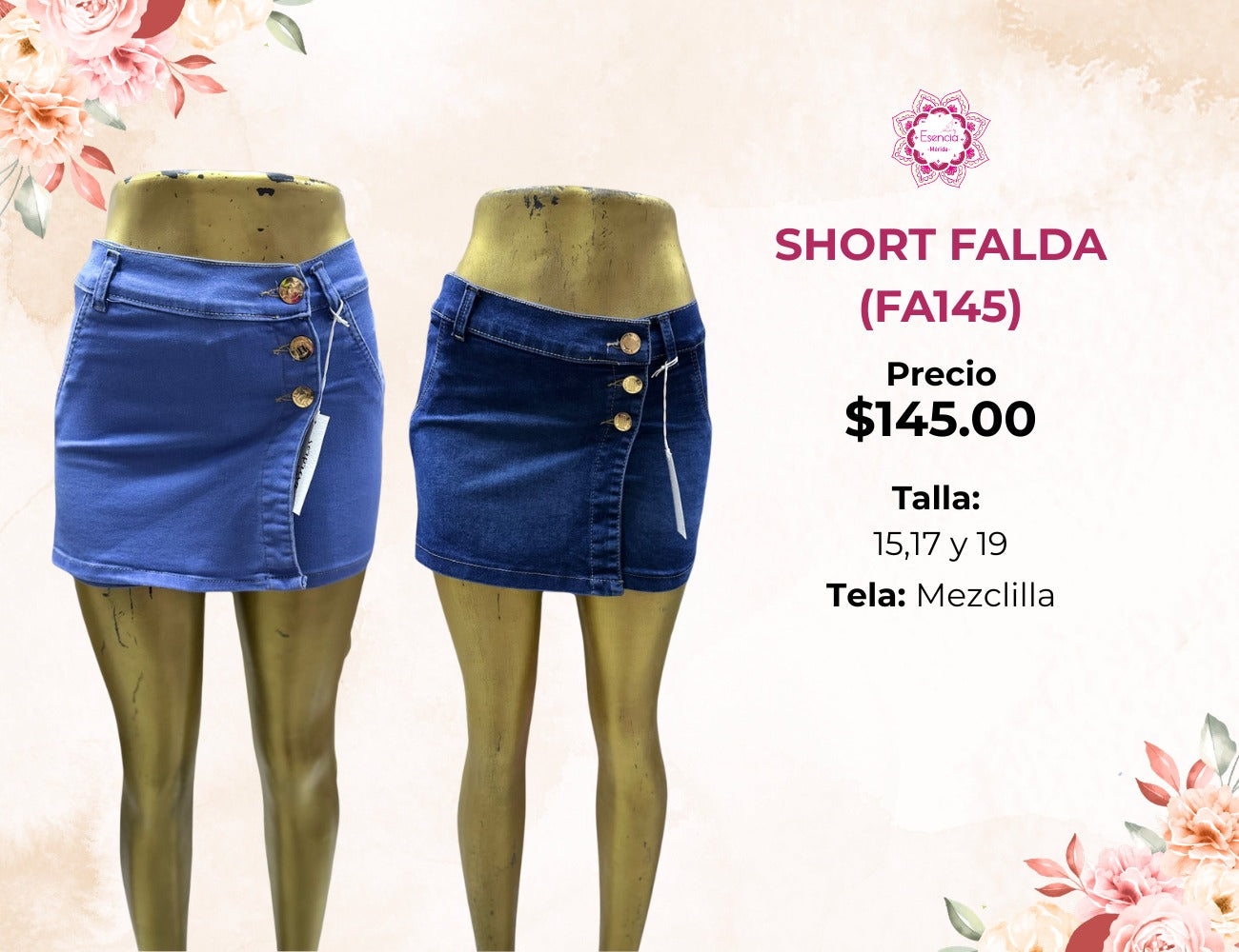 SHORT FALDA DE DAMA (FA145)