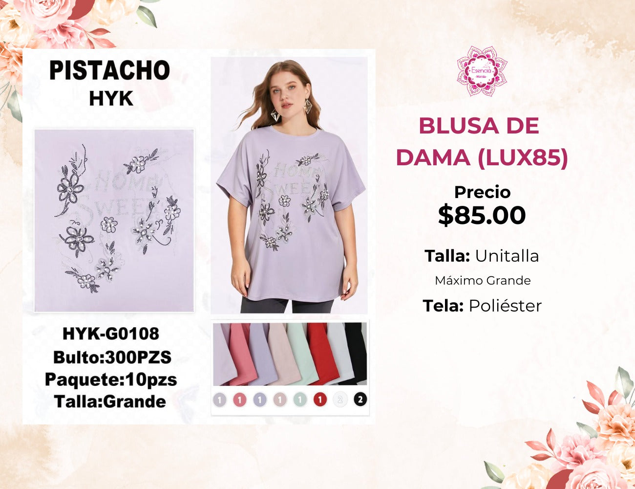 BLUSA DE DAMA (LUX85)