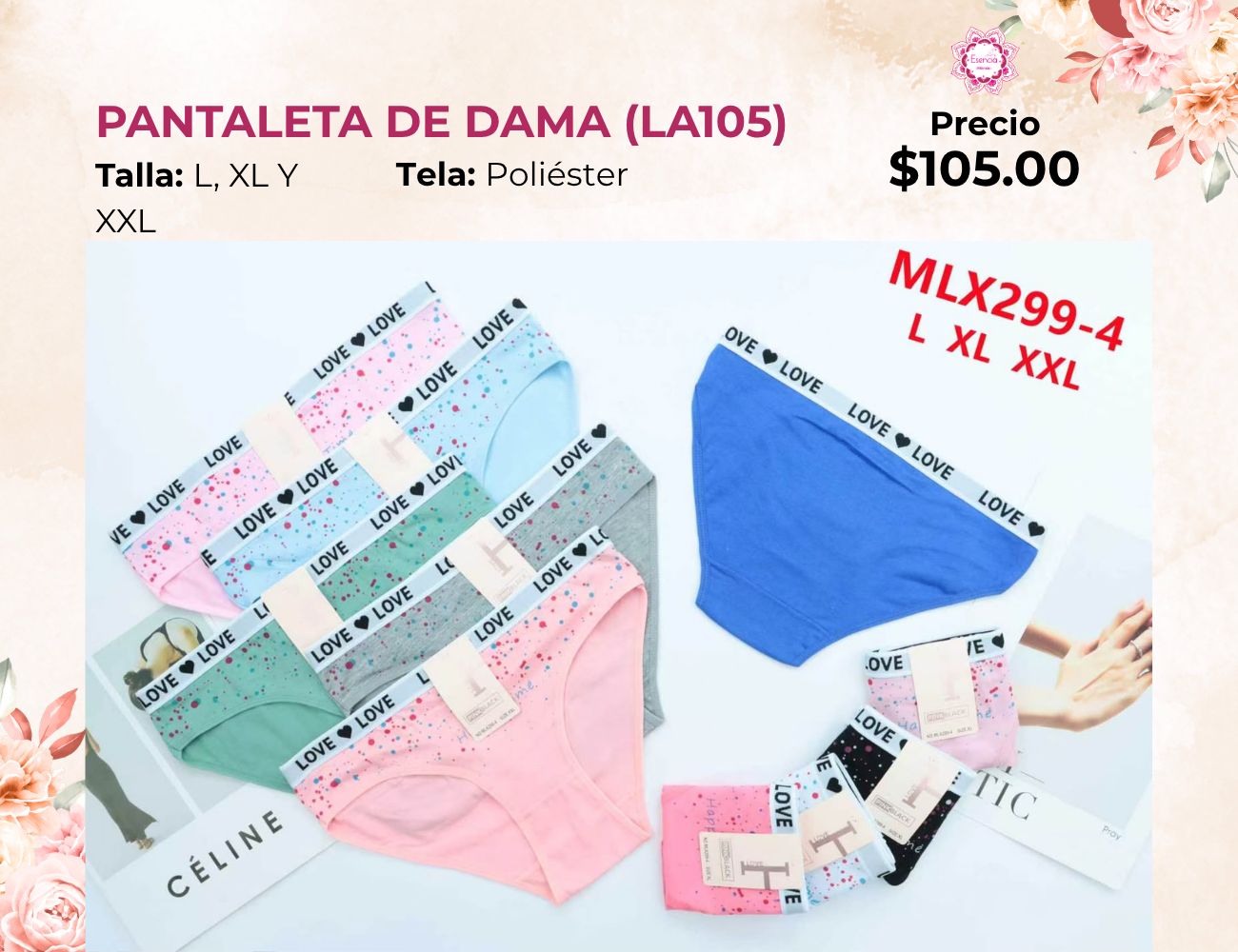PANTALETAS PARA DAMA (LA105)