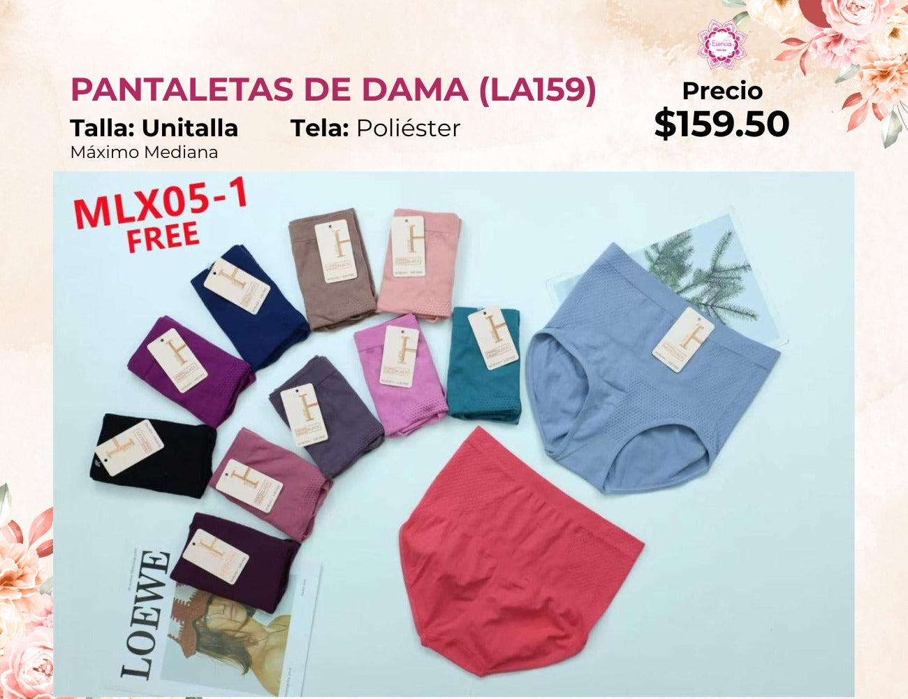 PANTALETAS DE MICROFIBRA PARA DAMA (LA159)