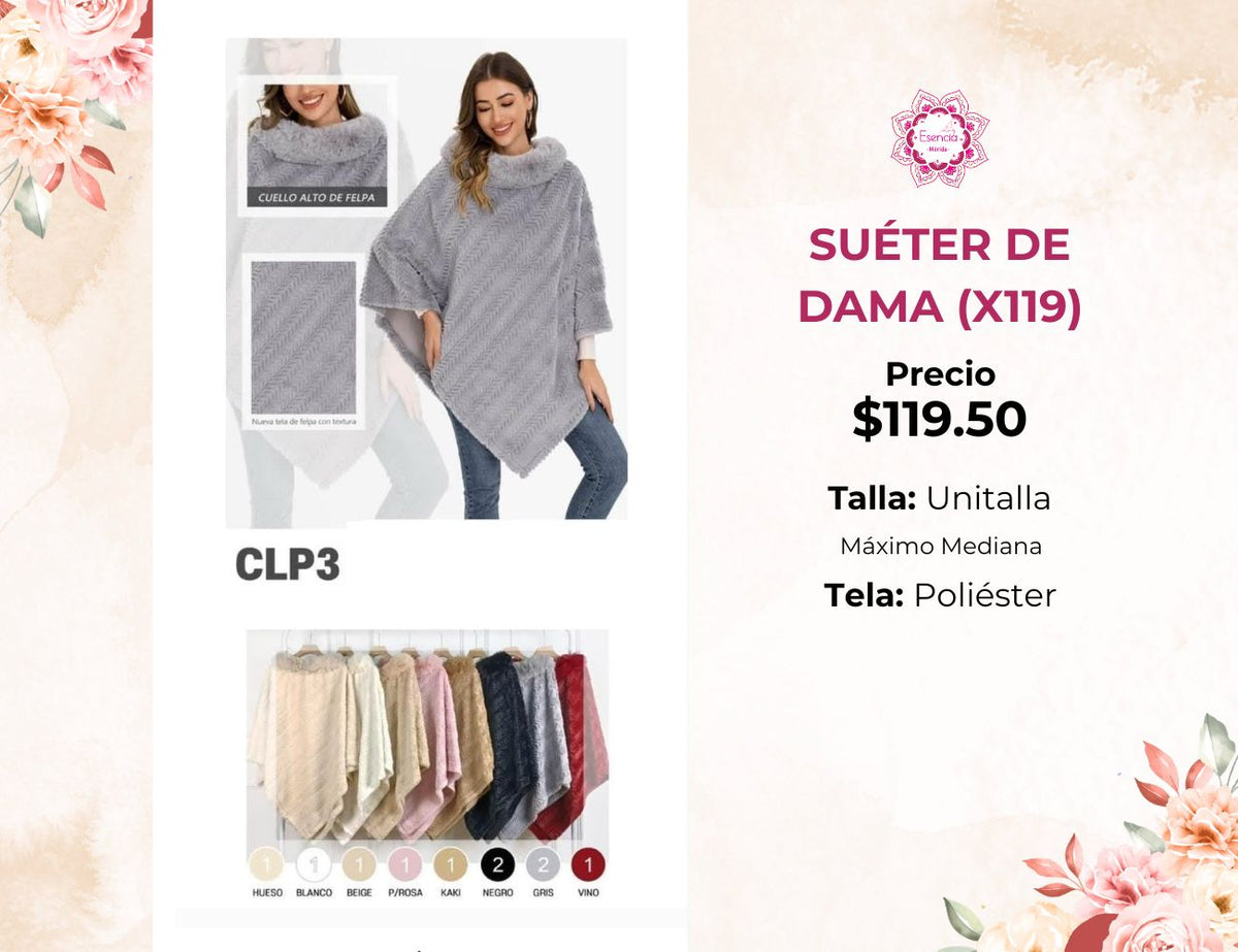 SUÉTER DE DAMA (X119)