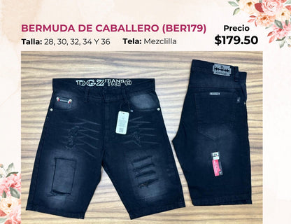 BERMUDAS DE CABALLERO DE MEZCLILLA (BER179)