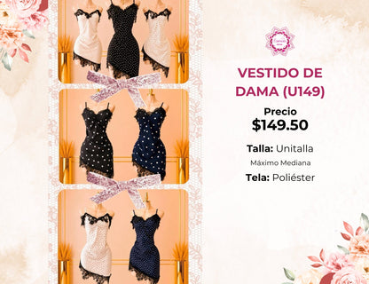 VESTIDOS DE SATIN PARA DAMA (U149)