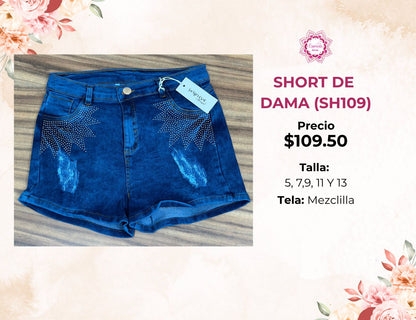 SHORTS DE DAMA CON BRILLOS (SH109)