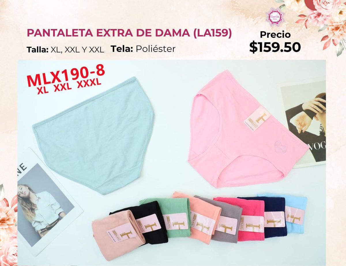 PANTALETAS EXTRA DE DAMA (LA159)