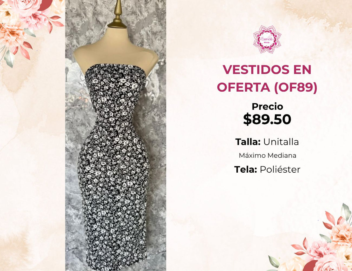 VESTIDO FLORAL DE DAMA (U109)