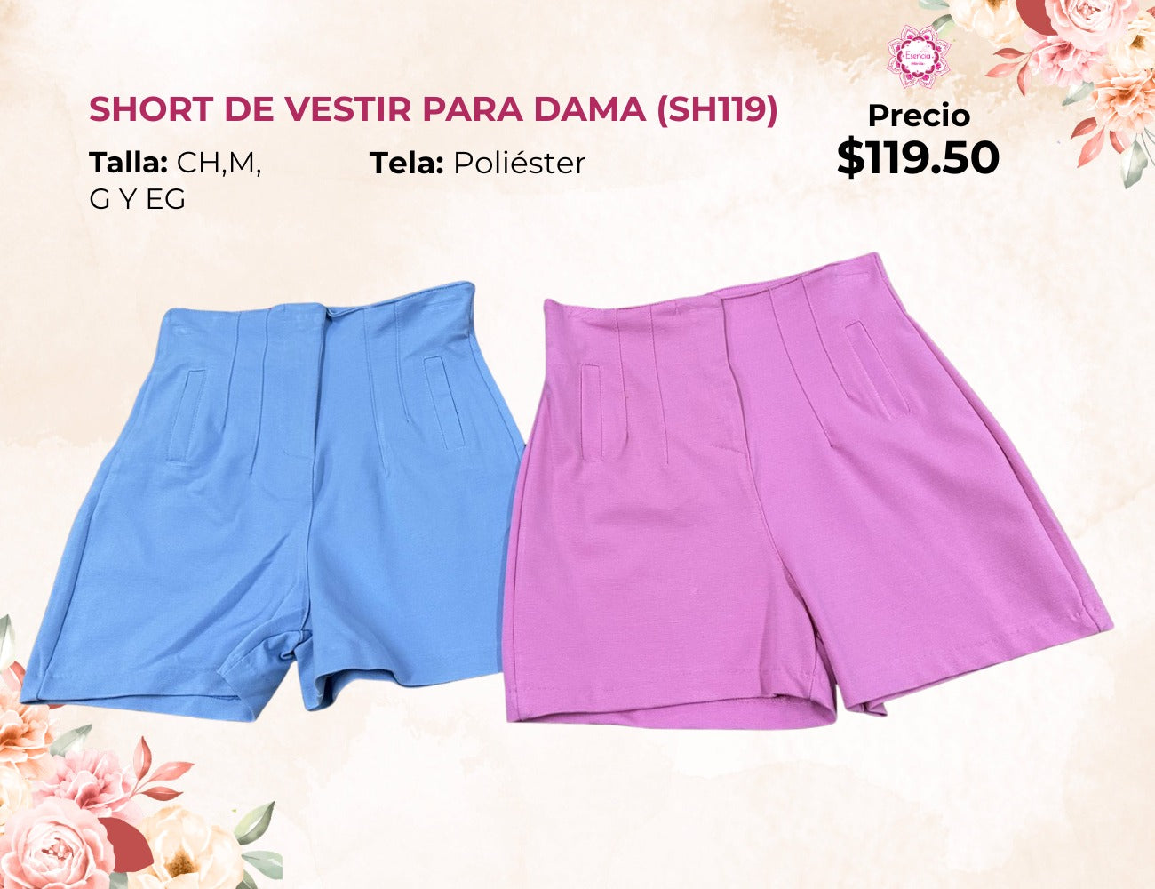 SHORT DE PINZAS (SH119)