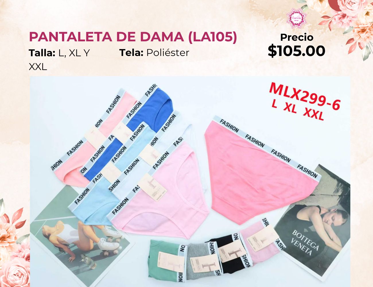 PANTALETAS PARA DAMA (LA105)
