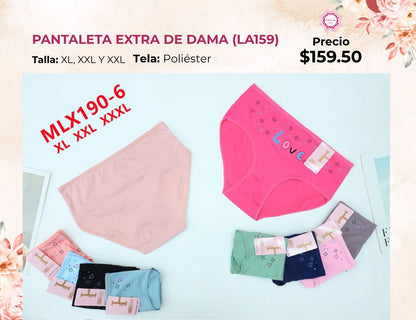 PANTALETAS EXTRA DE DAMA (LA159)
