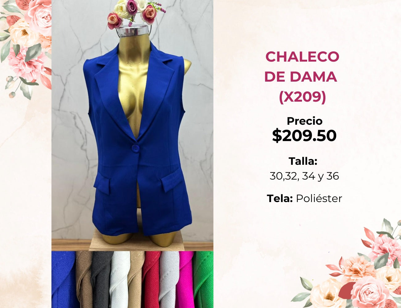 CHALECO DE DAMA (X209)