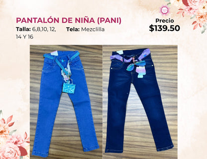 PANTALON DE NIÑA DE MEZCLILLA (PANI)