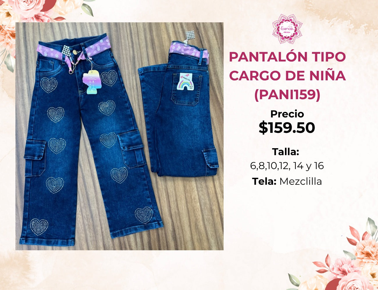 PANTALONES CARGO PARA NIÑA (PANI159)