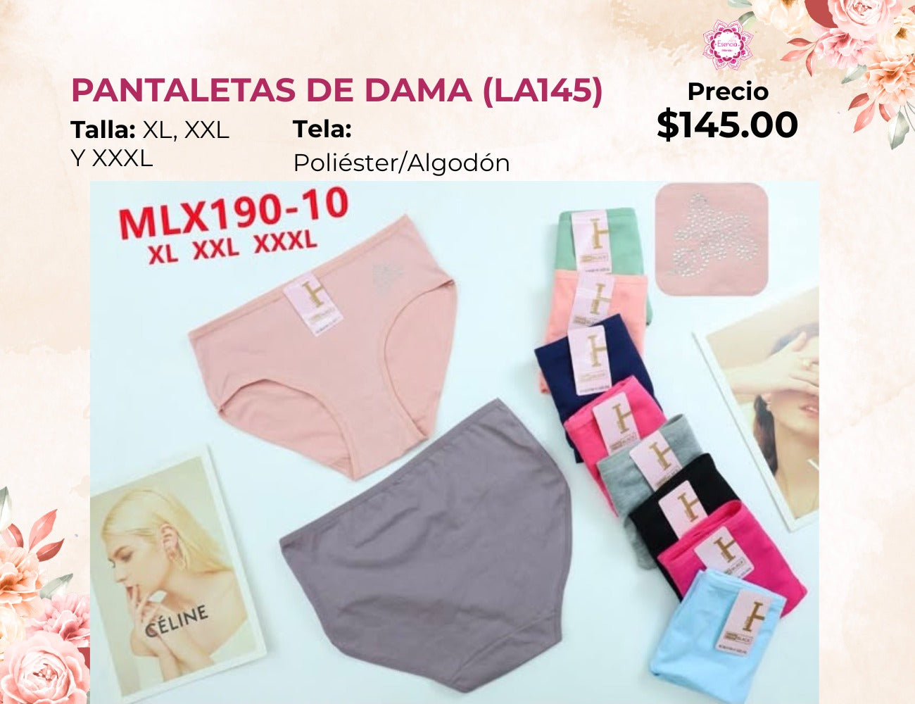 PANTALETA DE DAMA EXTRA (LA145)