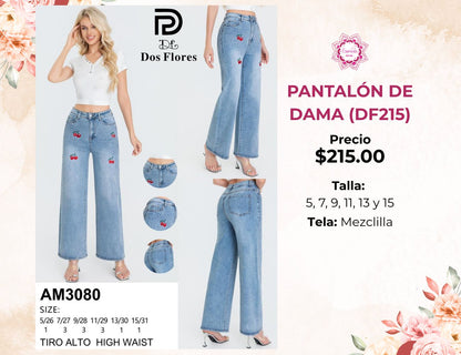 PANTALÓN DE DAMA DE MEZCLILLA (DF215)