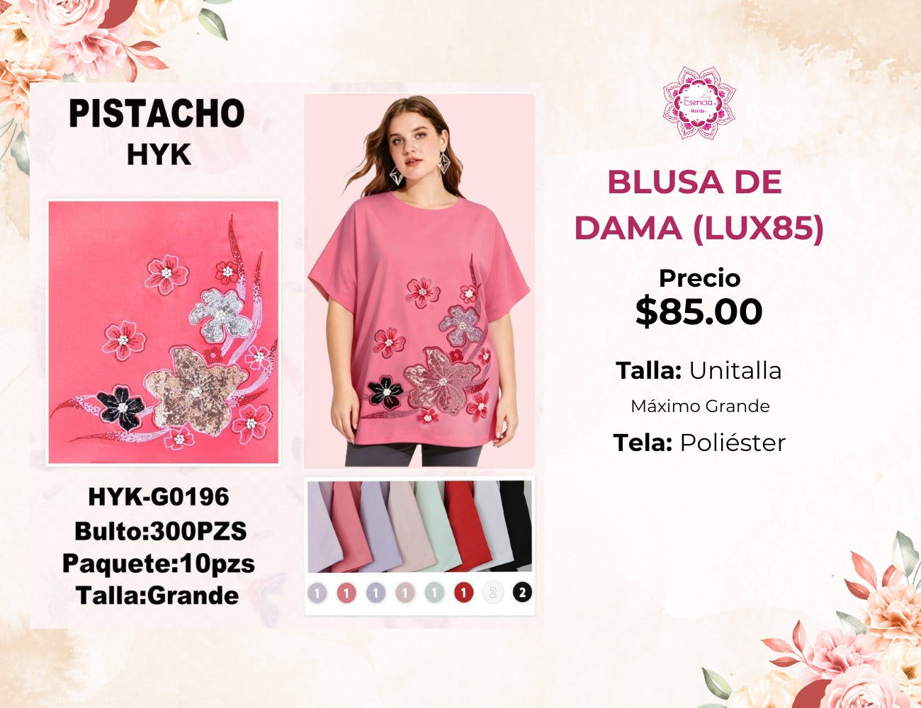 BLUSA DE DAMA (LUX85)