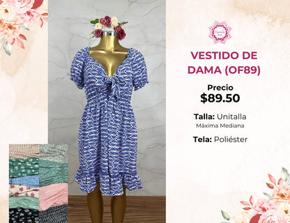 VESTIDO FLORAL DE DAMA (OF89)
