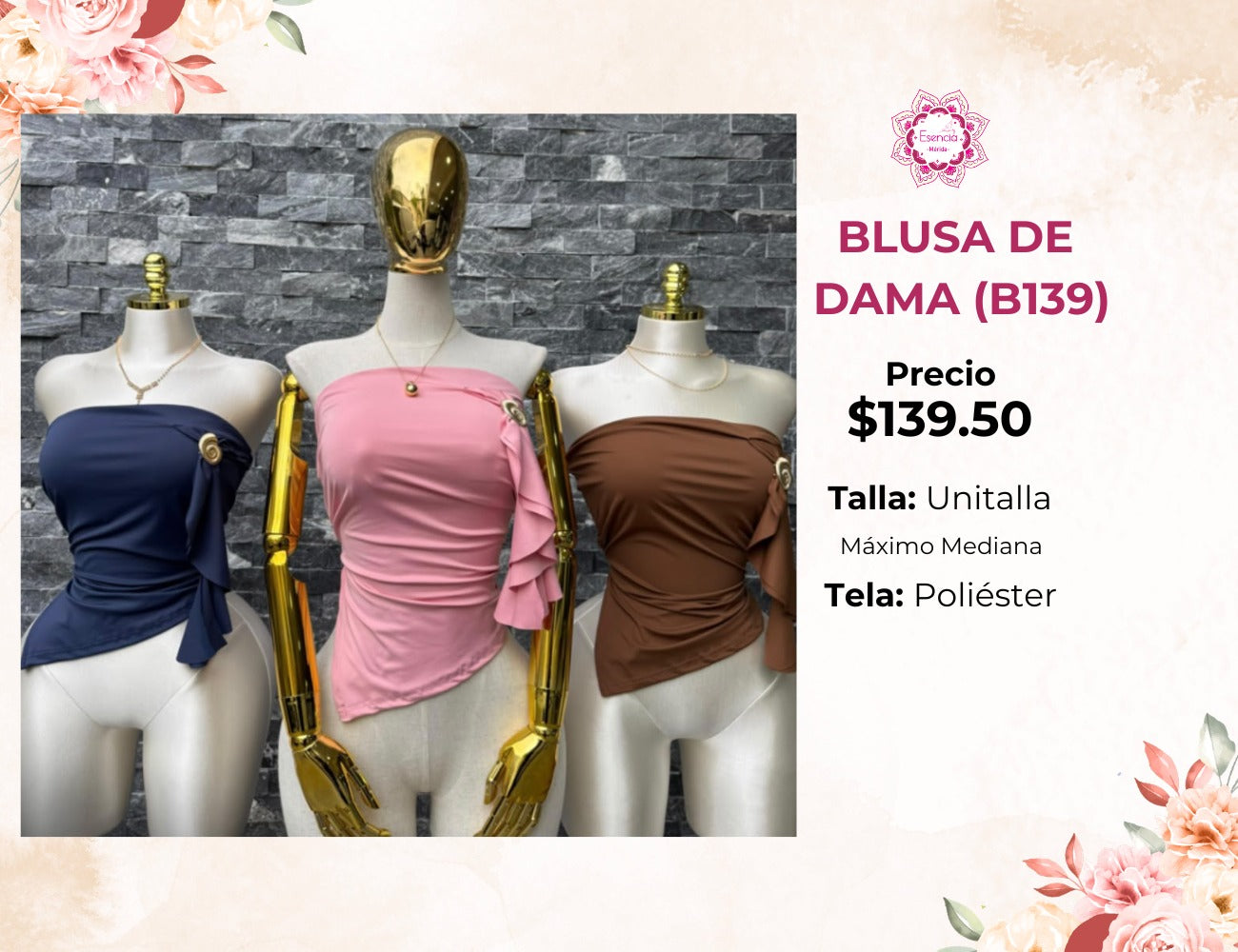 BLUSAS CALIDAD PREMIUM PARA DAMA (B139)
