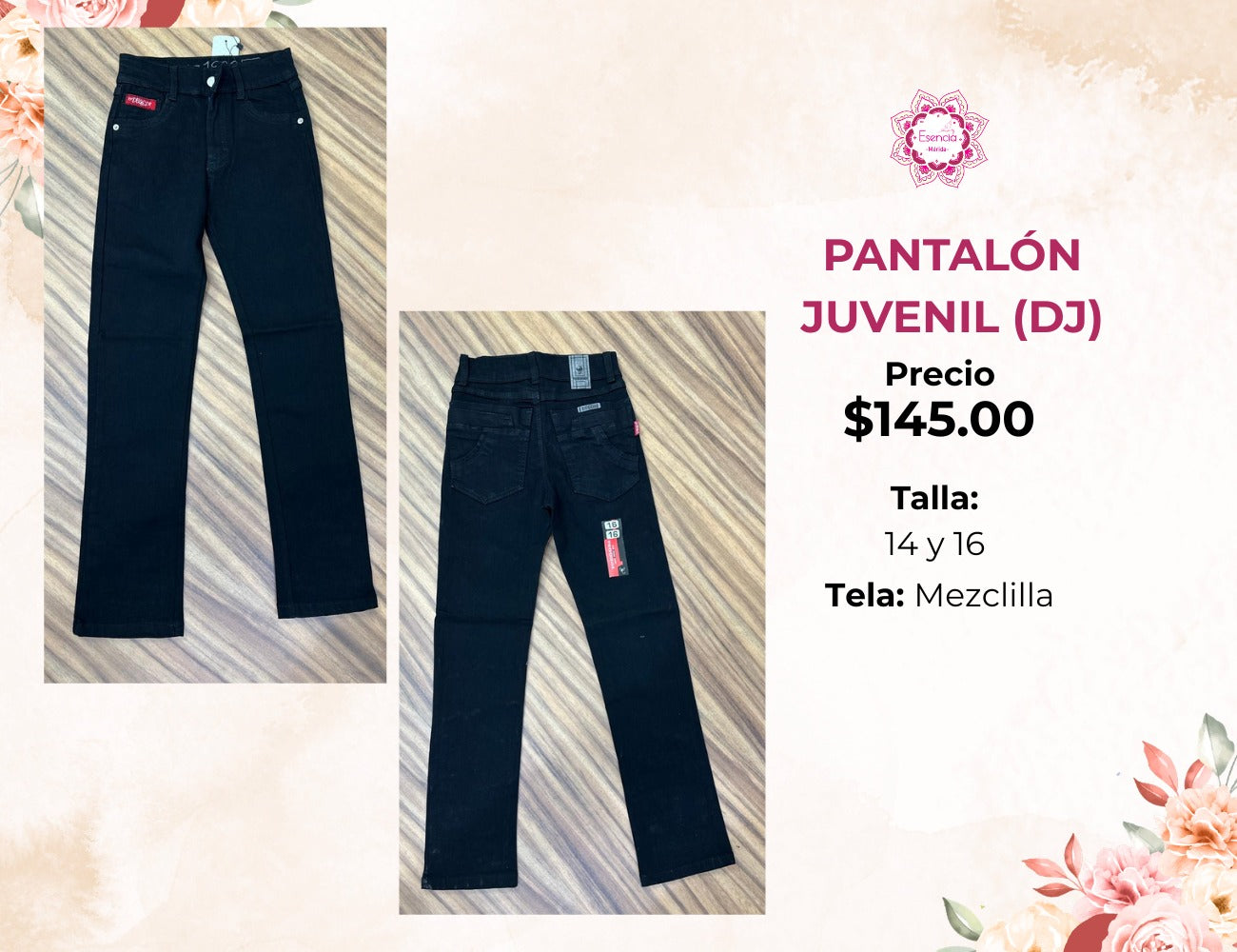PANTALON JUVENIL DE MEZCLILLA (DJ)