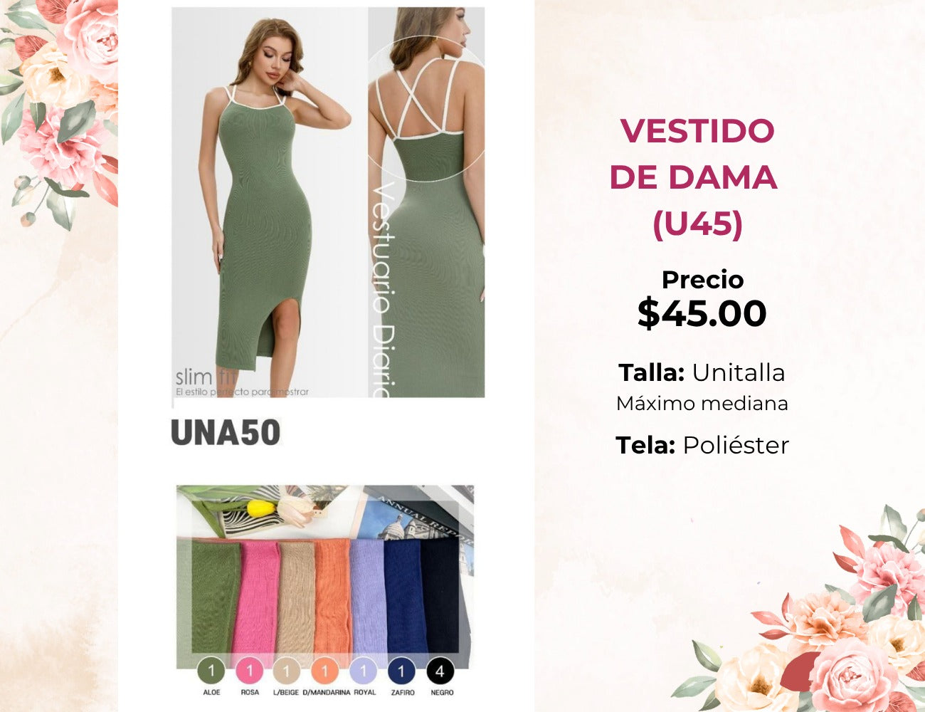 VESTIDO DE DAMA (U45)