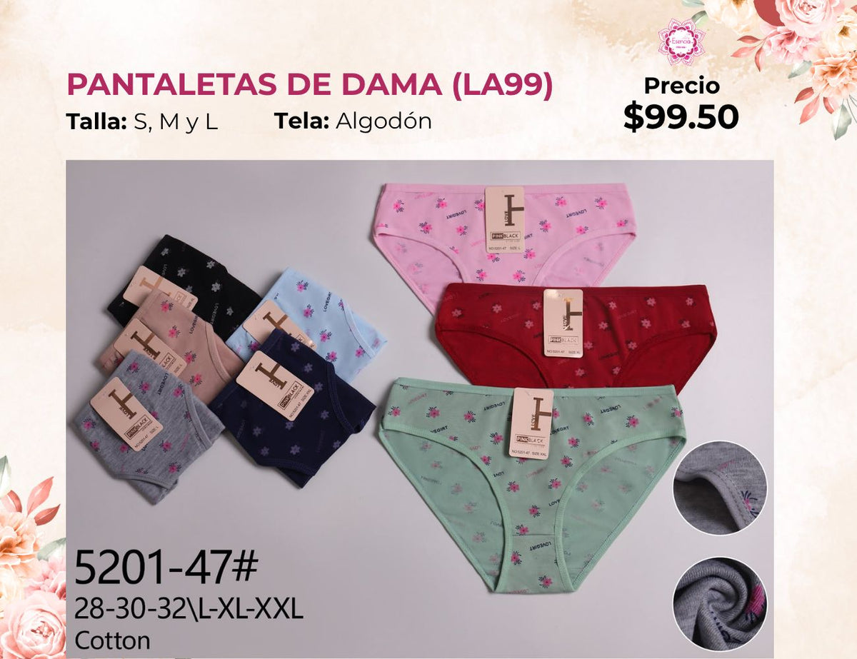 PANTALETAS PARA DAMA (LA99)