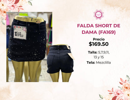 FALDA SHORT DE DAMA (FA169)