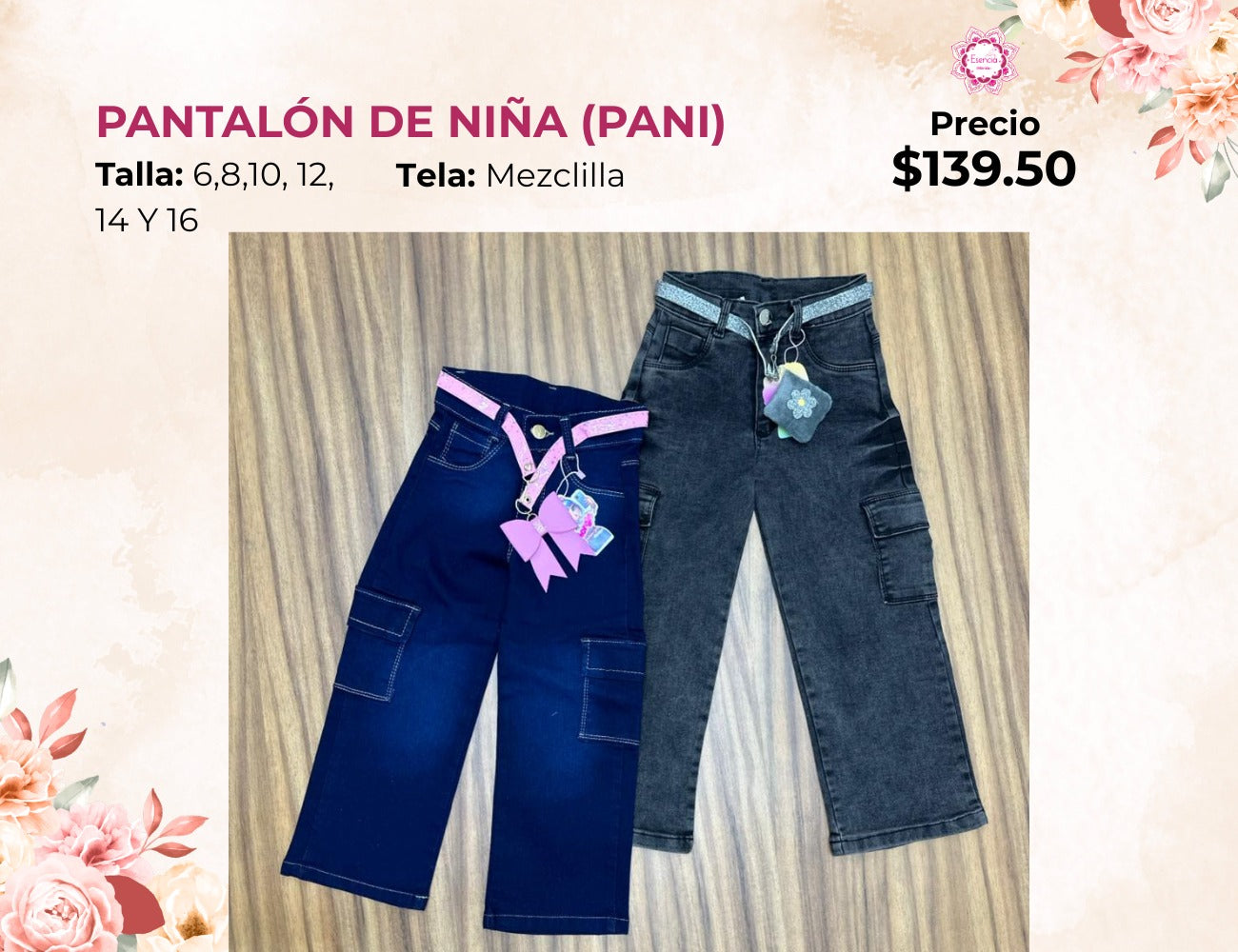 PANTALON DE NIÑA DE MEZCLILLA (PANI)