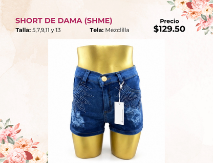 SHORTS DE DAMA CON BRILLOS (SHME)