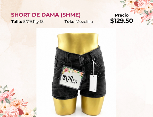 SHORTS DE DAMA CON BRILLOS (SHME)