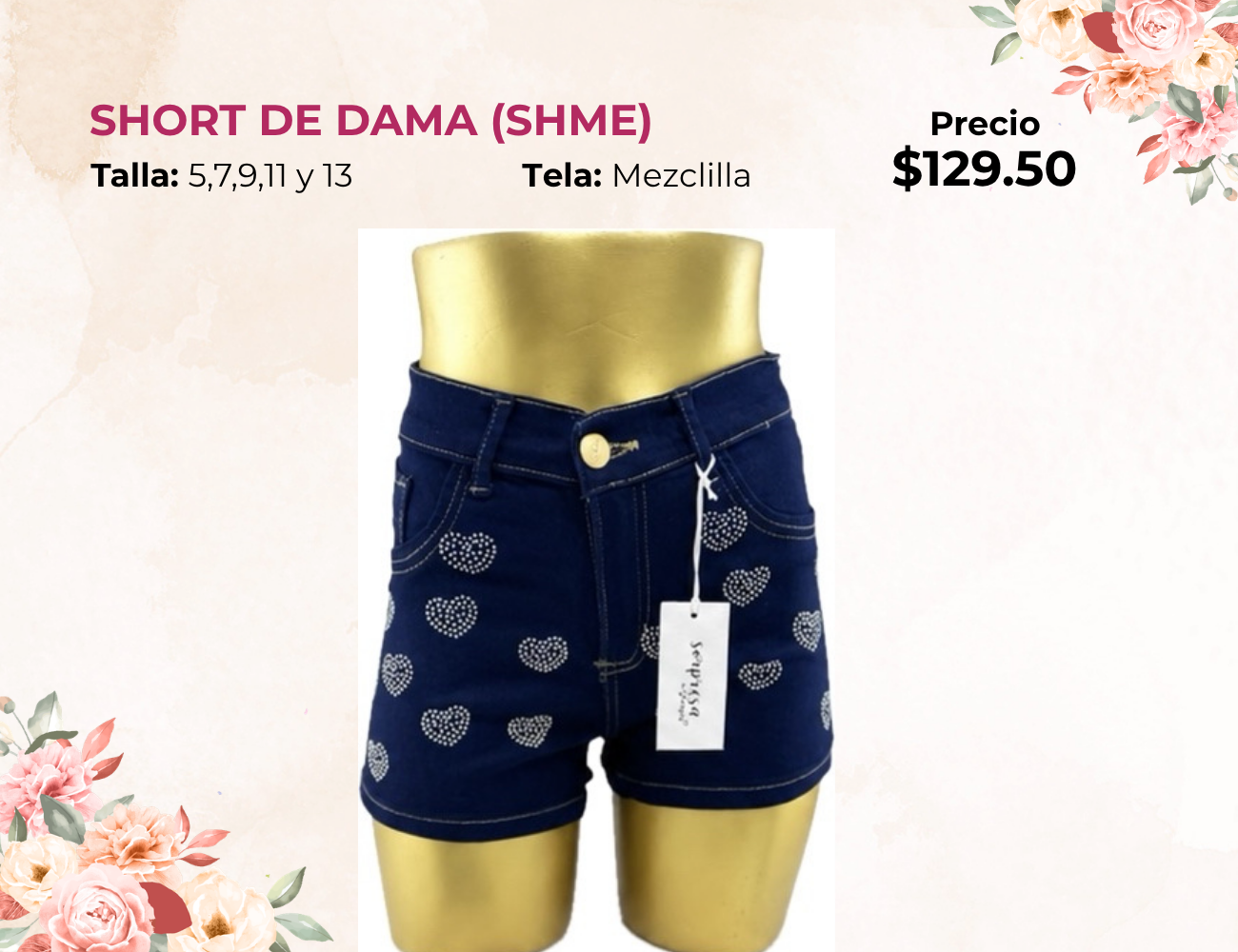 SHORTS DE DAMA CON BRILLOS (SHME)