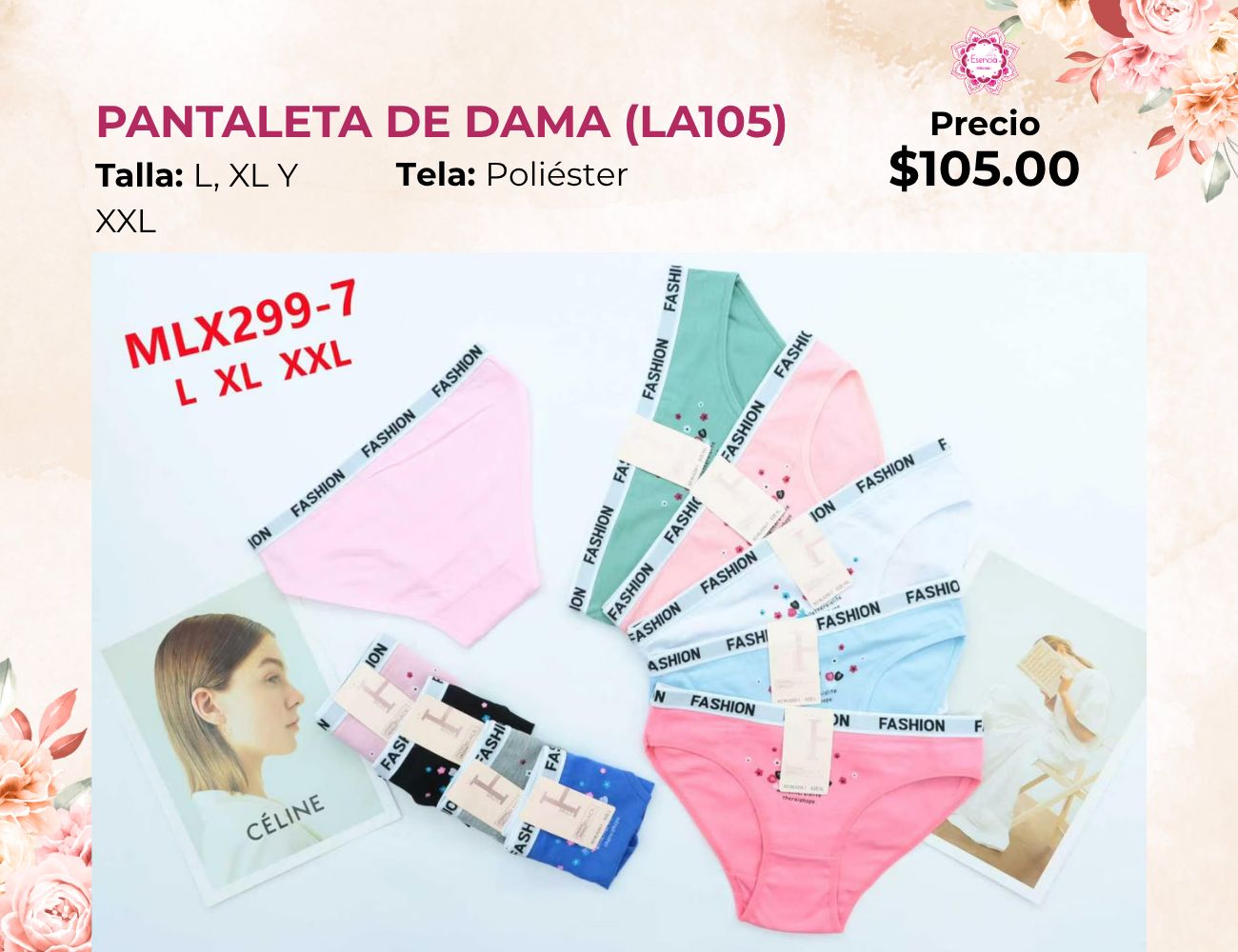 PANTALETAS PARA DAMA (LA105)