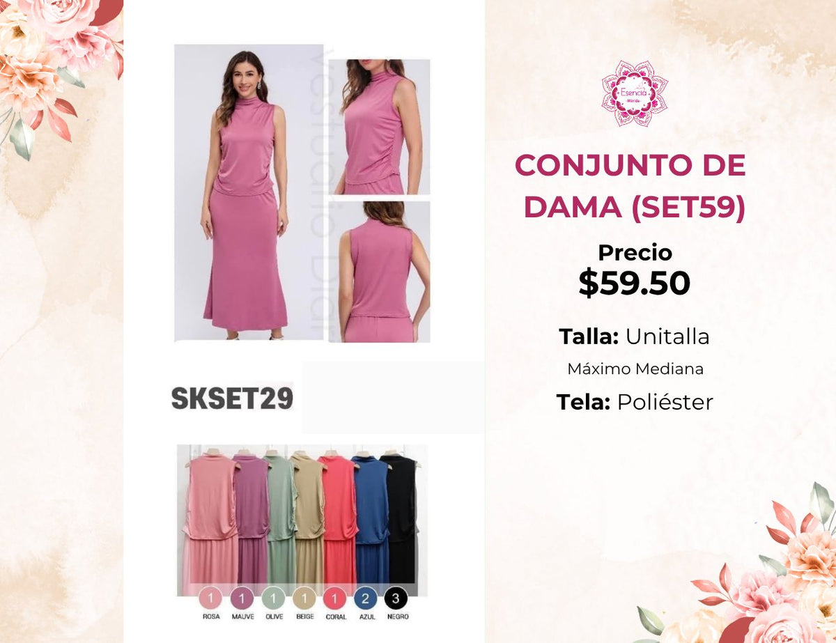 SET DE VESTIR PARA DAMA (SET59)