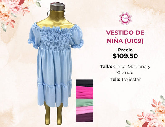 VESTIDOS DE NIÑA (U109)