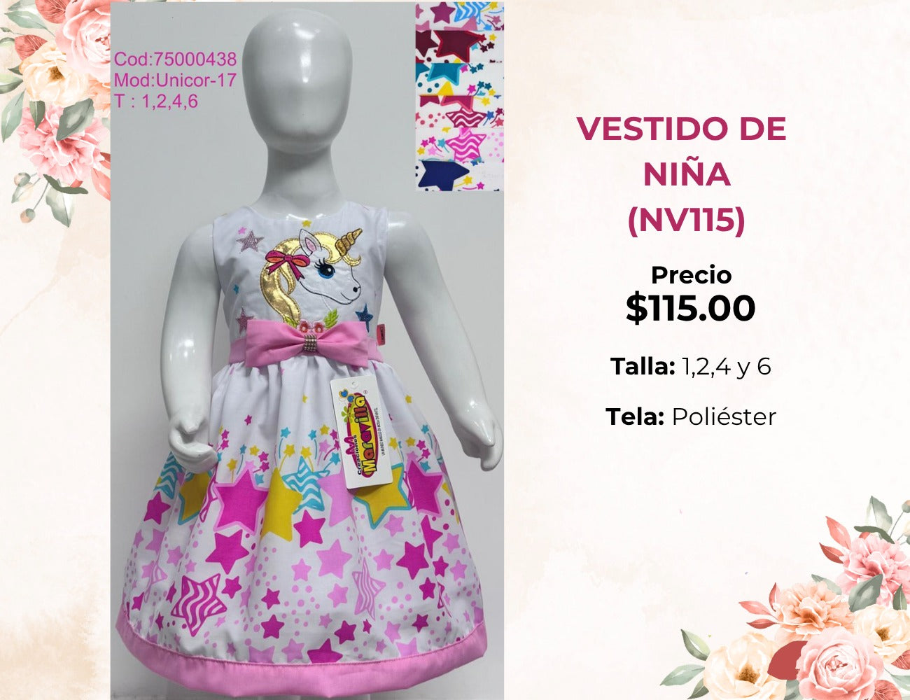 VESTIDOS DE NIÑA (NV115)