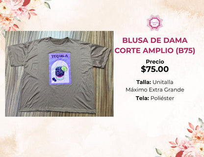 BLUSA DE DAMA CORTE AMPLIO (B75)