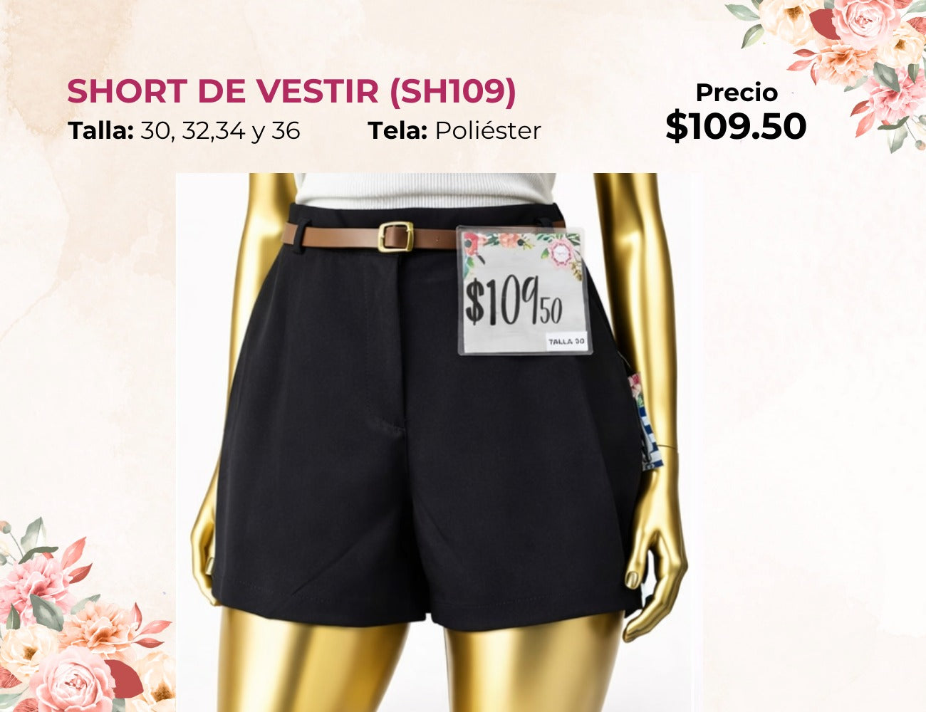 SHORT DE VESTIR DE DAMA (SH109)