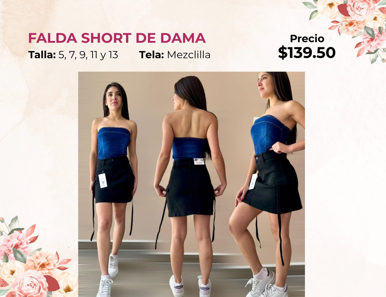 FALDA SHORT DE DAMA (FA139)