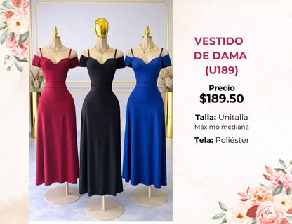 VESTIDOS DE NOCHE PARA DAMA (U189)