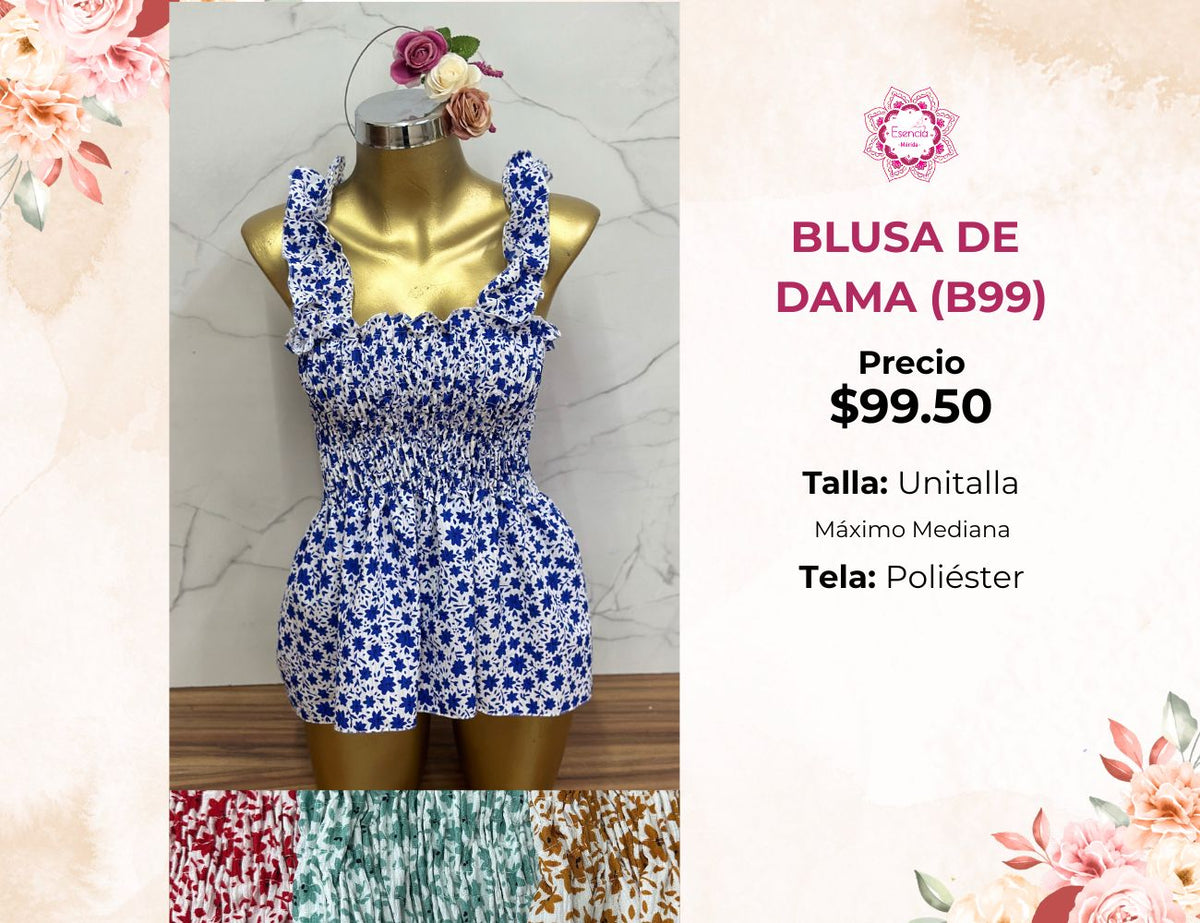 BLUSA DE DAMA ESTAMPADA (B99)