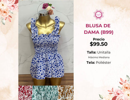 BLUSA DE DAMA ESTAMPADA (B99)