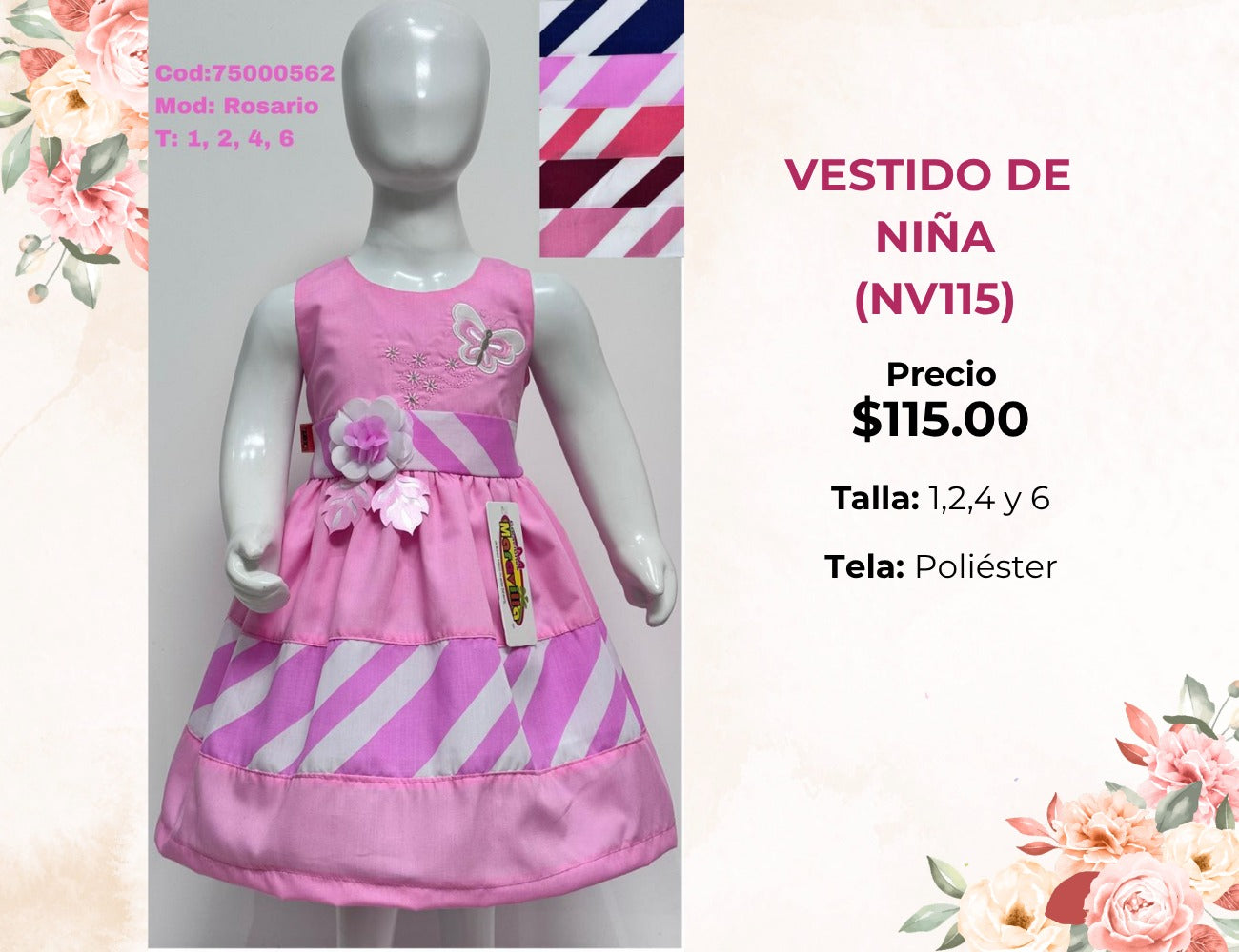 VESTIDOS DE NIÑA (NV115)