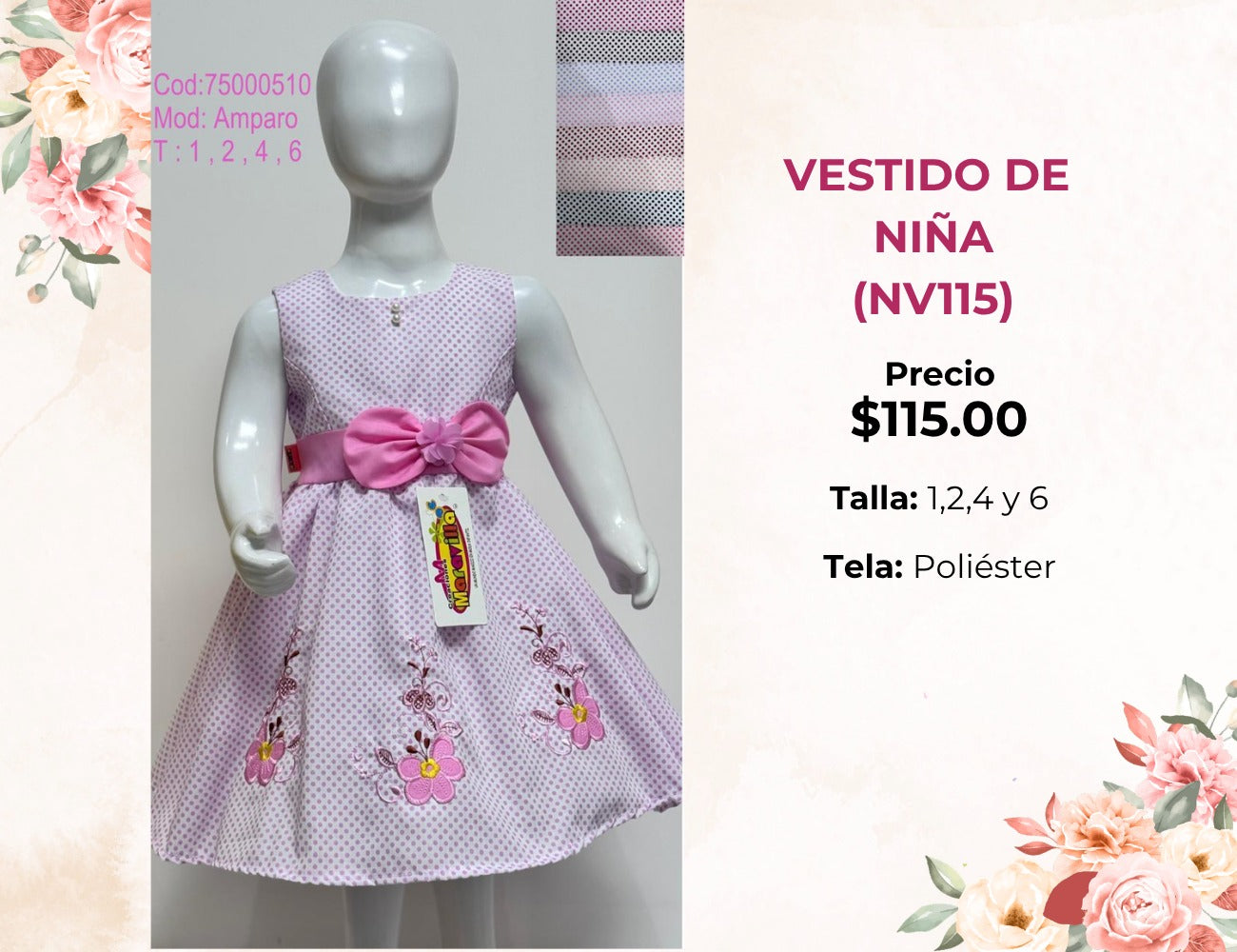 VESTIDOS DE NIÑA (NV115)