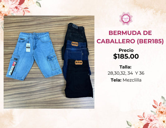 BERMUDAS DE CABALLERO DE MEZCLILLA (BER185)