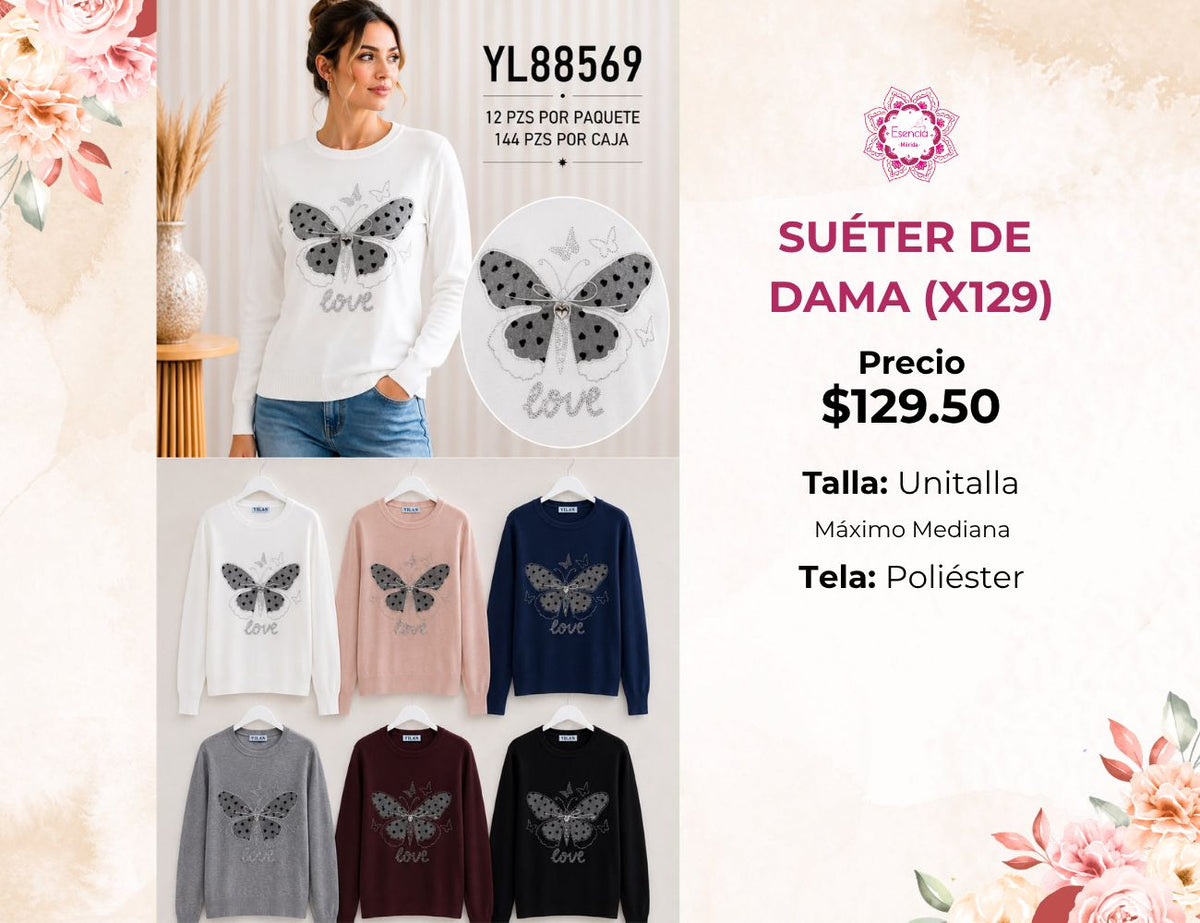 SUÉTER DE DAMA (X129)